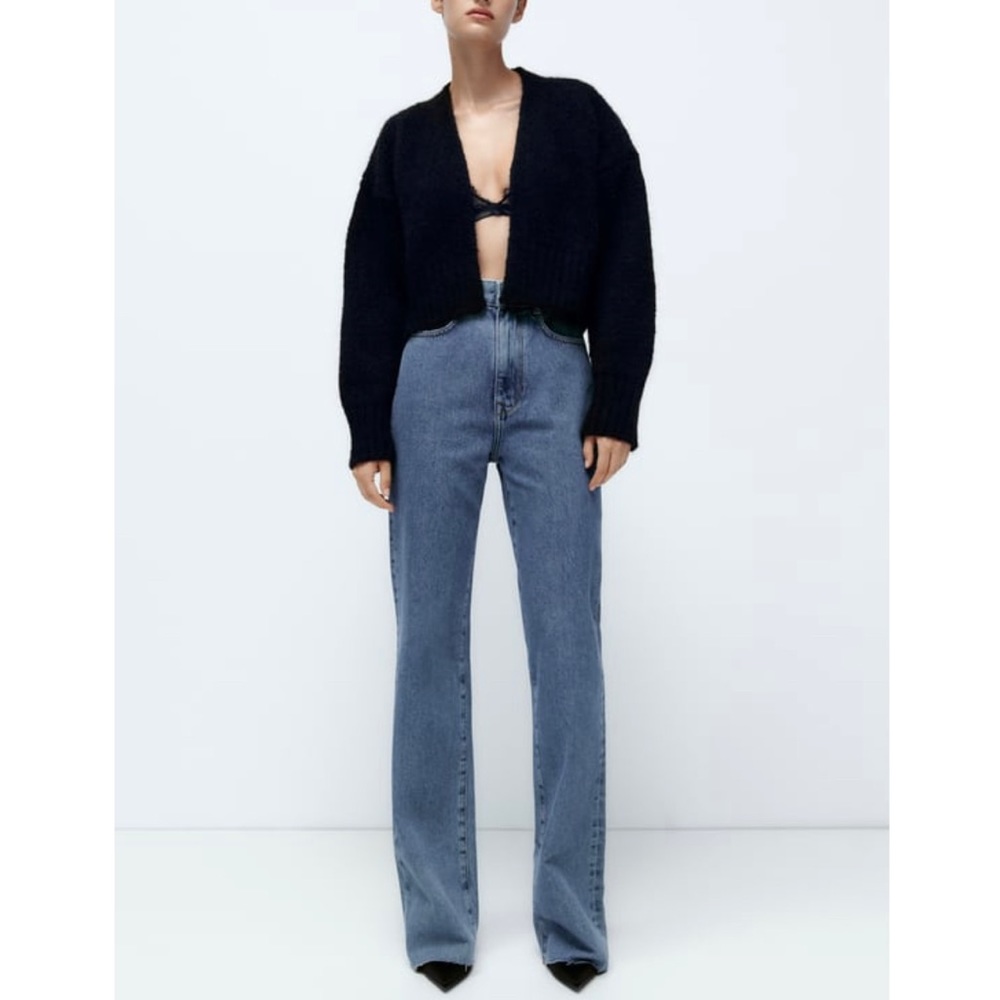 NWT ZARA Sz 8 straight high jeans full length 29